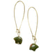 Gold-plated stainless steel Unakite Earrings