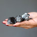 hand holding 3 uruaca meteorited
